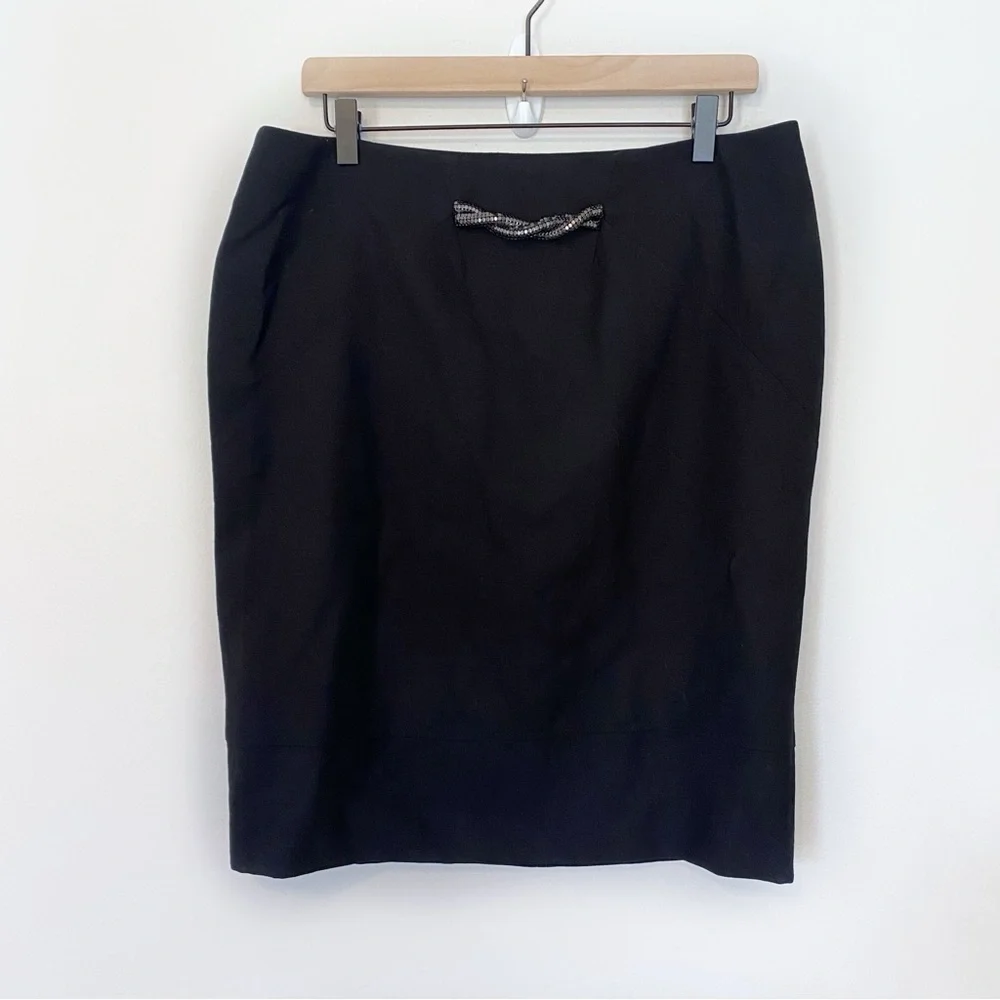 VERSACE Vintage 1990s Wool Pencil Skirt 14